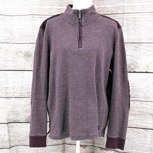 Ben Sherman Purple Quarter Zip Pullover Sweater Size L